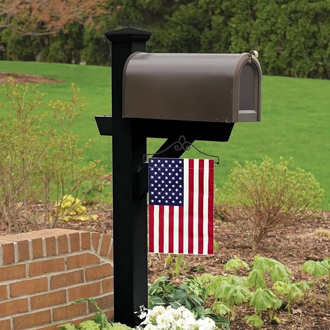 TOPFLAGS Garden Flag Holder with American Flag Garden Flag Banner Hanger for Wall Outside Yard Small 12x18 Inch