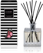 LOVSPA Reed Diffuser Set, Red Currant Scented Oil Diffuser with Sticks, Home Fragrance Accessories for Bathroom Shelf Decor, Aroma Diffusers for Home or Office Desk, USA Made