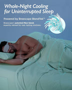 Breescape Cooling Comforter Throw Size - BlendTek™ Q-Max>0.46 Tech, Breathable Blanket for Hot Sleepers & Night Sweats Relief, Premium Lightweight Summer Bedding, 52x72 Inches, Mint Green