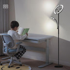 Floor Lamps for Living Room, Upgraded 2-in-1 Dimmable Standing Lamp 3000-6500K, 29W Rotatable Floor Reading Light, Remote and Touch Control Uplighter Floor Lamp for Living Room Bedroom Office