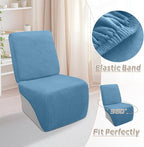Arfntevss Sectional Recliner Couch Covers Velvet Corner Sectional Sofa Cover for Reclining Couch Stretch Soft L Shape Recliner Slipcover Washable Additional Seat Protector (1 Seat Cover, Light Blue)