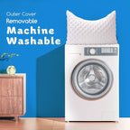 Cooling Side Sleeper Pillow for Neck and Shoulder Pain, Luxury Shredded Memory Foam Curved Bed Pillows for Sleeping Set of 1- Adjustable Queen Size- Washable Cover Crescent White