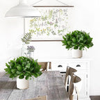 12 PCS Artificial Greenery Stems Fake Eucalyptus Leaves Stems Real Touch Greenery Branches for Vase Fillers Home Wedding Party Kitchen Indoor Outdoor Decorations