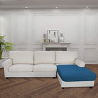 Easy-Going Sectional Couch Covers for Dogs L Shape Sofa Cover Reversible Sofa Slipcover Chaise Lounge Cover Furniture Protector Cover for Pets Dog Cat (42 x 68 inches, Peacock Blue/Peacock Blue)