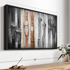 ElephantStock Ski Collection Wall Art - Horizontal Framed Canvas - 1-Piece Bathroom Wall Decor - Photography sports Canvas Print - Brown and Black Decor for Wall - 25" X 17"