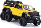 Pickup Truck Toy 1/24 Diecast Trucks Mammoth Model Car Kits,Metal Toy Truck Suitable for Kids and Car Collection,Pull Back Cars with Light and Sound,Trucks for Kids Ages 4-8（Yellow）