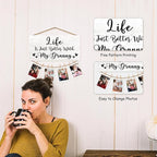 Granny Gifts Picture Frame Photo Holder for Wall, Mothers Birthday Gifts for Grammy Grandma, Thank You Gifts Grandmother Gammy Gifts from Grandchildren Grandkids Hanging Photo Display