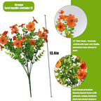 alyptus Artificial Mums for Outdoors – 12 Bundles UV Resistant Fall Flowers, Faux Outdoor Flowers & Fake Mums for Porch Decor, Planters, Thanksgiving, Halloween & Fall Decorations