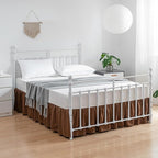 Bed Skirt King Size Ruffled Bed Skirts with Split Corners,14 Inch Drop Dust Ruffle Bed Skirt with Platform,Brown