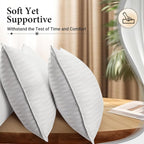 Basic Beyond Standard Pillows Set of 2 - Down Alternative Pillows for Sleeping, Soft 20 x 26 Inches Pillows Standard Size Set of 2 for Back, Stomach or Side Sleepers