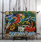 Its 5 O'clock Somewhere Neon Signs Beer Bedroom Sign Glass Neon Signs for Pub Hotel Man Cave Birthday Party Neon Light Art Wall Lights 24 X 20 Inches