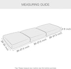 Yates Home PU Leather Couch Sofa Cushion Slipcover Water-Proof Elastic Chair RV Seat Covers Loveseat Sofa Furniture Protector Slip Cover for Settee Seater Replacement Living Room（3 Pieces, Ivory）