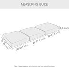 Yates Home PU Leather Couch Sofa Cushion Slipcover Water-Proof Elastic Chair RV Seat Covers Loveseat Sofa Furniture Protector Slip Cover for Settee Seater Replacement Living Room（3 Pieces, Chocolate）