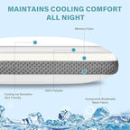 Cooling Bed Pillows for Sleeping, Memory Foam Bed Pillows Queen Size, Gel Pillow for Sleepers Cool Pillow for Side Back and Stomach Sleepers, Cold Pillow, Supportive
