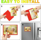 Red Magnetic Picture Frame 4X6 for Refrigerator 10 Pack,Photo Magnets Sleeves