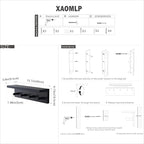 Entrance Coat Rack ，Coat Hooks, Wall-Mounted Wooden Hook Rack, Wall-Mounted Shelves are Very Suitable (Black Finish-1)