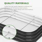 DaisyVibe Raised Garden Bed Kit, Planter Raised Garden Boxes Outdoor, Oval Large Metal Raised Garden Beds for Vegetables Flowers (Grey, 6.5ftx2ftx1ft)