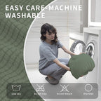 Easy-Going 4 Pieces Oversized Recliner Stretch Sofa Slipcover Sofa Cover Furniture Protector Couch Soft with Elastic Bottom Polyester Spandex Jacquard Fabric Small Checks Greyish Green, X-Large