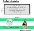 ZZJJHYWGQ Christian Wall Decor Numbers 6:24-26 Bible Verse Catholic Sign 40"×15" for Living Room Religious Scripture Art Christ Jesus Family Large Wooden Framed Home Hanging (Black)