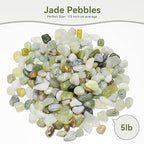 5LB Succulent and Cactus Pebbles, 1/5 Inch Jade Pebbles for Indoor Plants, Decorative Gravel for Vases, Bamboo, Succulent, Terrarium, Crafts, Cactus