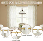 Gold Curtain Rod Adjustable,16-48 Inch Heavy Duty Telescoping 1 Inch Diameter Metal Window Rod Extendable Mounting Brackets Luxurious Gold Finish Home Decor Easy Install Modern Bedroom Living Room