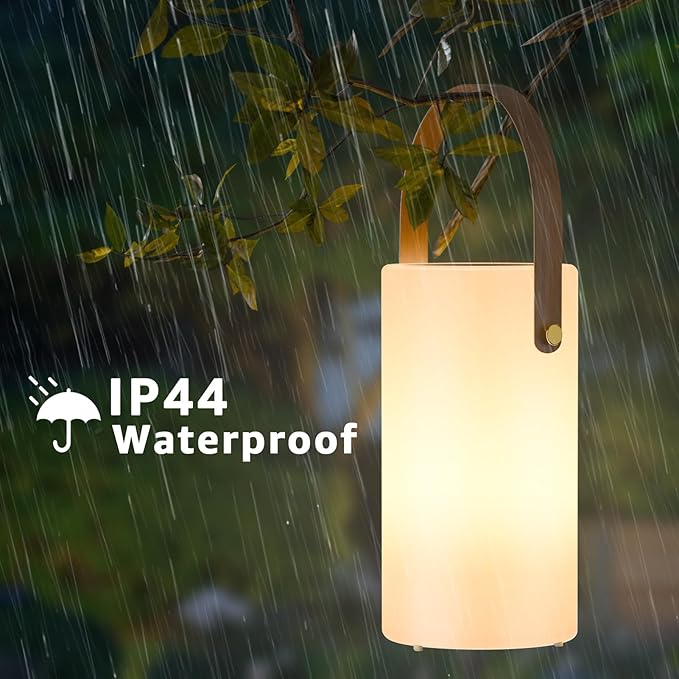 Portable Solar Table Lamp 2 in 1 Charging Outdoor Lantern with Remote RGB Cordless Lights, Water-Resistant IP44 for Patio Terrace Camping Garden Balcony