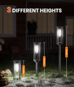 4 Pack Solar Pathway Lights Outdoor, Modern Super Brightness LED Path IP65 Waterproof Garden Lights Solar Powered Landscape Lighting for Outside Yard Garden Driveway Walkway