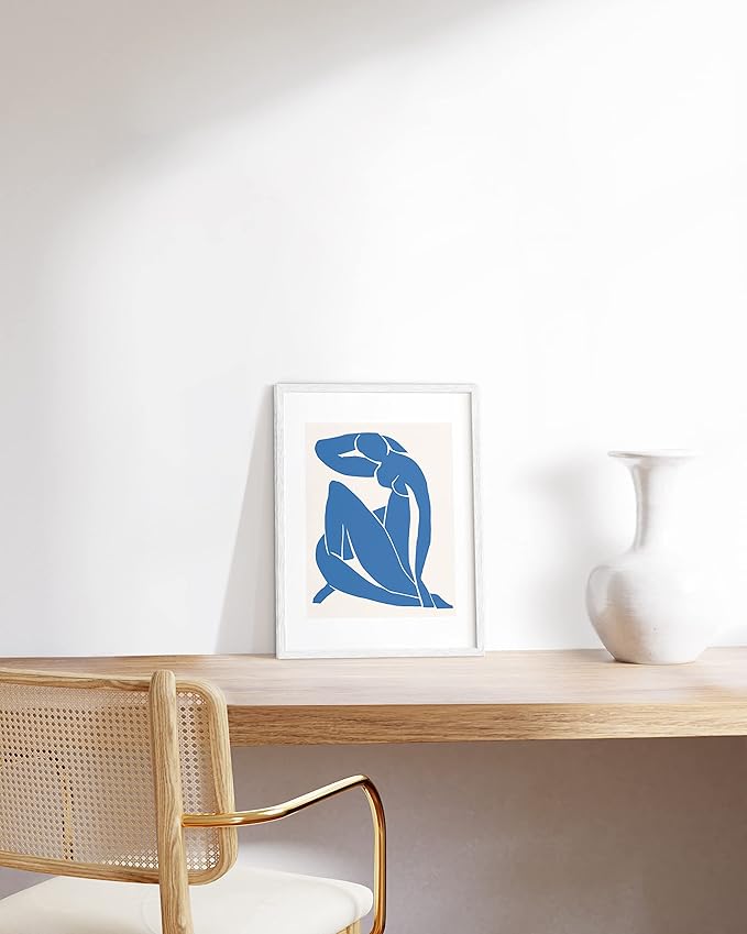 HAUS AND HUES White Oak Wood 11x14 Picture Frame - Modern Wood Wall Art Display - Lightweight White 11x14 Frame - Ready-to-Hang Vertically & Horizontally for Art Prints, Photos, Posters