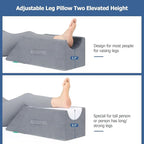 Adjustable Leg Elevation Pillows for Swelling After Surgery - Elevated Pillows for Legs - Leg Support Pillow - Portable Knee Wedge Pillow to Elevate Knee/Leg/Feet