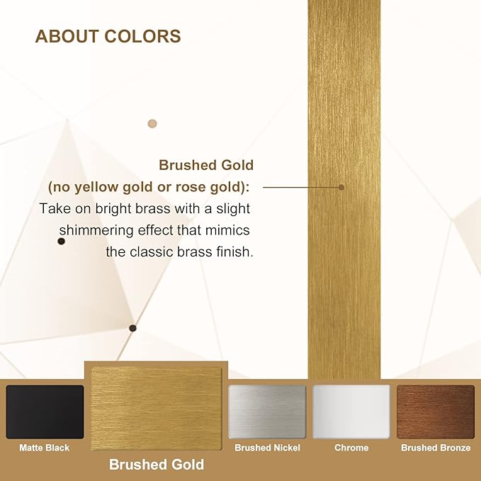 ANDY STAR 24"x40" Asymmetrical Wall Mirror，Brushed Gold Irregular Bathroom Mirror with Stainless Steel Metal Frame, Wall-Mounted Mirror for Bathroom, Entryway (Horizontal/Vertical)