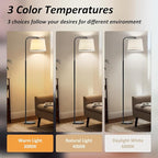 AKASUKI Floor Lamp for Living Room with 3 Color Temperatures, Foot Switch Standing Lamps for Living Room, Bedroom, Office, Arc Mordern Floor Lamp with 9W LED Bulb Included