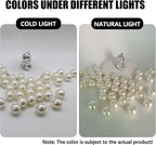 200 PCS White Vase Fillers, Pearls Bead for Centerpieces Vases, 10/14/20 MM No Hole Beads, Fake Pearls for Wedding Birthday Anniversary Theme Party Table Centerpieces Decor