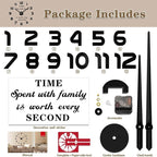 VANGOLD Large Wall Clocks for Living Room Decor, Decorative Wall Clocks Battery Operated (Black Wall Decor)