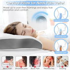 Cervical Neck Pillow for Pain Relief: Ergonomic Orthopedic Contour Pillow - Memory Foam Pillows (Rectangular)