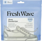 Fresh Wave Shoe Deodorizer, 1 Pack (2 Count) – Natural & Safe Shoe Freshener for All Types of Shoes, Long-Lasting and Reusable, Odor Eliminator for Strong Odor, Easy-to-Use Shoe Smell Remover