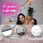 WLHOPE All You Need is Nails Neon Sign - Pink LED Signs with USB Connectivity for Bedroom, Home Bar, Girls Room, Beauty Shop, Nails Room - Gift for Girls