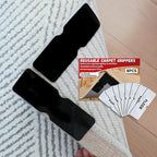 Reusable Carpet Grippers,Non Slip Rug Pads Grippers for Hardwood Floors and Tiles, Washable,Strong Adhesive Grippers for Area Rugs, Keep Corners Flat, Non-Damaging for Floor Dark Night Black (8)