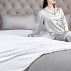 PHF Ultra Soft Waffle Weave Throw Blanket 50"x 60"- Washed Lightweight Breathable Cozy Woven Blanket for Bed - Aesthetic Decor for Couch Bedding Sofa Home Car - White