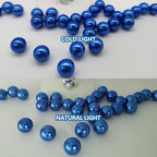 200PCS Blue Faux Pearls Beads for Centerpiece Vases, Vase Filler Faux Pearls, No Holes Filler Beads for Party Anniversary Birthday Wedding Table Decor, 10/14/20/30mm