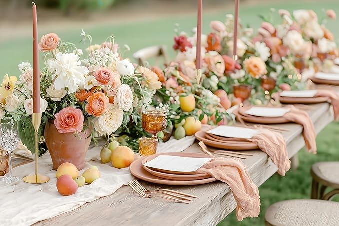 French Gold Taper Candle Holders for Wedding Table Centerpiece,Tall Taper Candlestick Holders Bulk Set of 15,Metal Candle Stick Holders for Dinning or Mantel Centerpiece,Party Home Decor