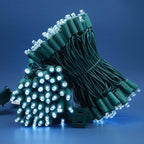 200 Count Cool White Wide Angle LED Christmas Lights, 66 ft Green Wire UL Certified Commercial Grade 5mm Holiday String Light Set (Cool White)