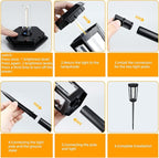 Solar Pathway Lights, Upgraded Solar Bright LED Path Lights, Outdoor Waterproof Garden Landscape Lighting with 2 Lighting Modes & Auto On/Off, for Yard, Landscape, Patio, Lawn, Path, Walkway, Driveway