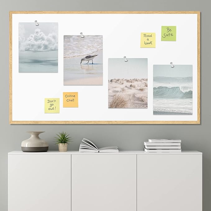 SIGNWIN Poster Bathroom Decor 11"x14"x 4, Wall Art Room Decor Multicolor for Living Room, Bedroom, Office White Nautical Ocean Sea Beach Grass Seagull Landscape Nature Wilderness Realism Landscape