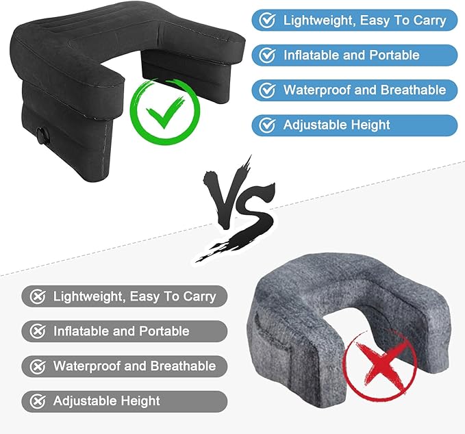 cjc Reading Pillow for Gaming, Memory Foam Gaming Pillow for Lap with Coaster, Hight Adjustable Lap Desk Pillow for Reading, Working, Crocheting or Sitting in Bed Floor Sofa (Black+Cup Tray)