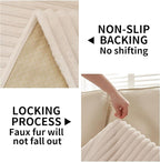 HAOMAIJIA Waterproof Couch Cover for Dogs Washable,Fuzzy Pet Couch Covers for Sofa,Thick Soft Dog Bed Cover Non-Slip Couch Covers for 3 Cushion Couch Sofa Pet Friendly (Off White, 35" x 74")