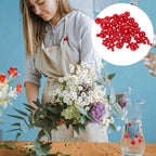 200 PCS Red Vase Fillers, Pearls Bead for Centerpieces Vases, 10/14/20 MM No Hole Beads, Fake Pearls for Wedding Birthday Anniversary Theme Party Table Centerpieces Decor