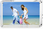 Acrylic Photo Frames 6x8'', Magnetic Acrylic Block Picture Frame,Desktop Frameless Photograph Display