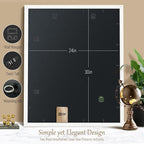 VCK 24x30 Poster Frames Set of 3, White Solid Wood Picture Frame, Textured Exclusive Gallery Frame - Wall Hanging