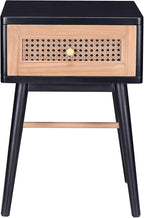 COZAYH Fully-Assembled Modern Farmhouse Clean-Lined Nightstand, End Table with 1 Drawer, Black