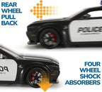 Police Cars for Kids Ages 3-5,1/24 Diecast Cars Hellcat Toy Car Collectibles Model Kit with Pull Back,Hell Cat Toy Police Car with Lights and Siren for Kids 3+ Year Olds